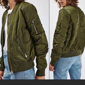 Top shop bomber jacket army green